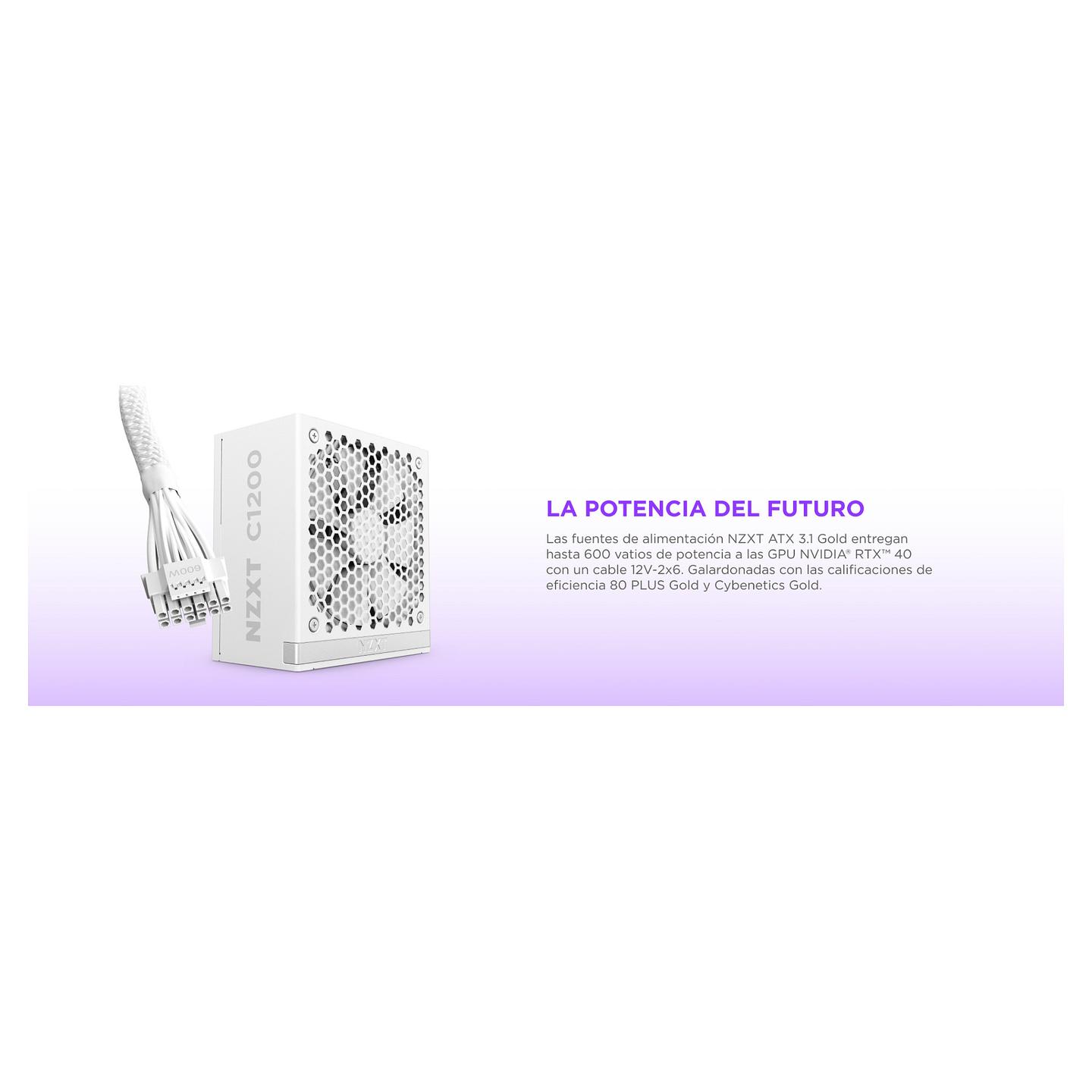 Furnizues Energjie NZXT C1000 Gold ATX 3.1 / 1000W / 80 PLUS Gold / Fully Modular / 12V-2x6 - Bardhë - 14