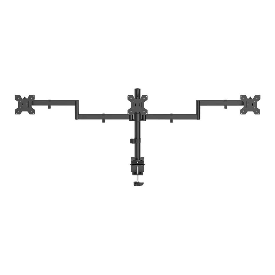 Mbajtëse për Monitor Hama 00220899 / 3 Monitorë / 13–27" / deri 7kg për Monitor / VESA 75x75 & 100x100 / Rotacion 360° - Zezë - 2