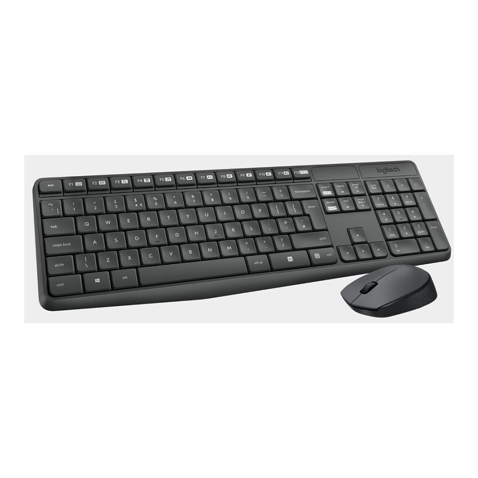 Combo (Tastierë & Maus) Logitech MK235 / Wireless / 2.4 GHz / Full-Size / Tastierë Numerike / 15 Shortcut Keys / PT - Zezë - 3