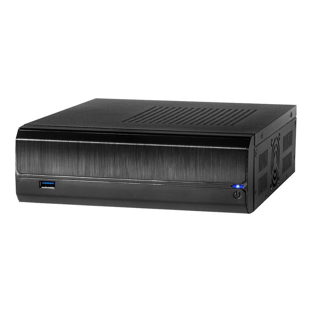 Kasë Inter-Tech JX-500, Mini-ITX, Mini-Tower, 1x 2.5", 1x USB 3.0, VESA - Zezë - 3