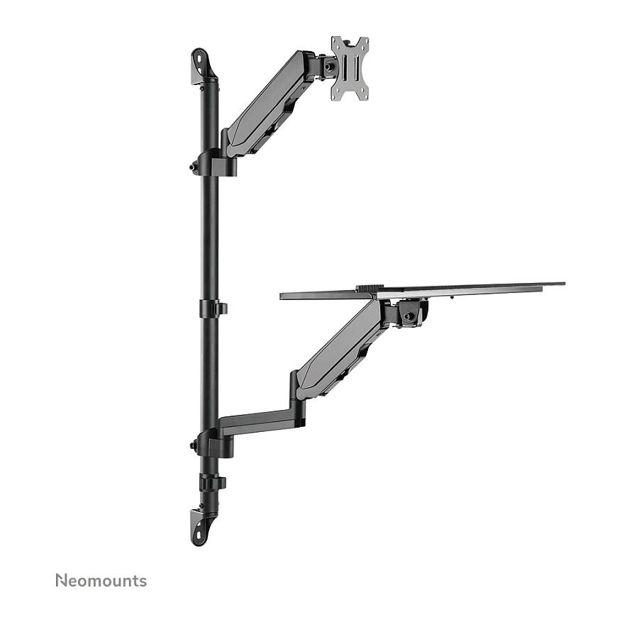 Workstation Muri për Monitor Neomounts WL90-325BL1 / 1 Monitor / 17"-32" / 9kg / Gas Spring / Rregullim Lartësie 44-95cm / Tilt ±35° / Swivel ±90° / Rotacion ±180° - Zezë - 3
