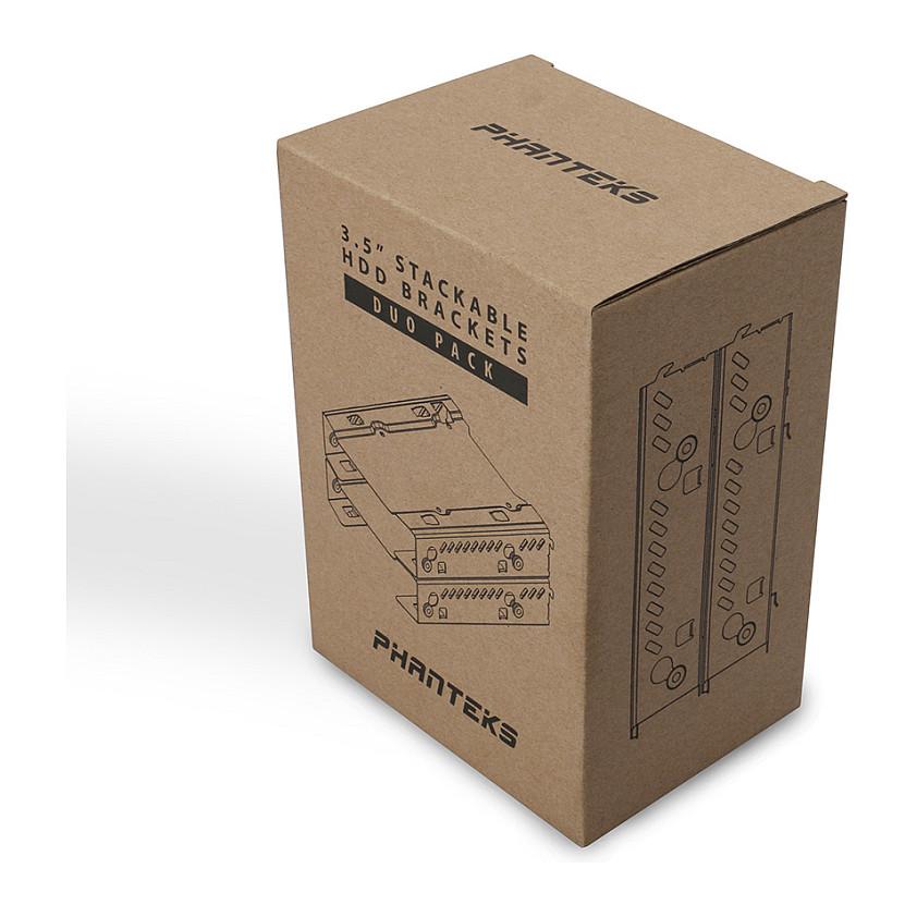 Mbajtëse për HDD Phanteks Stackable, 2×3.5", Metal - Zezë - 7
