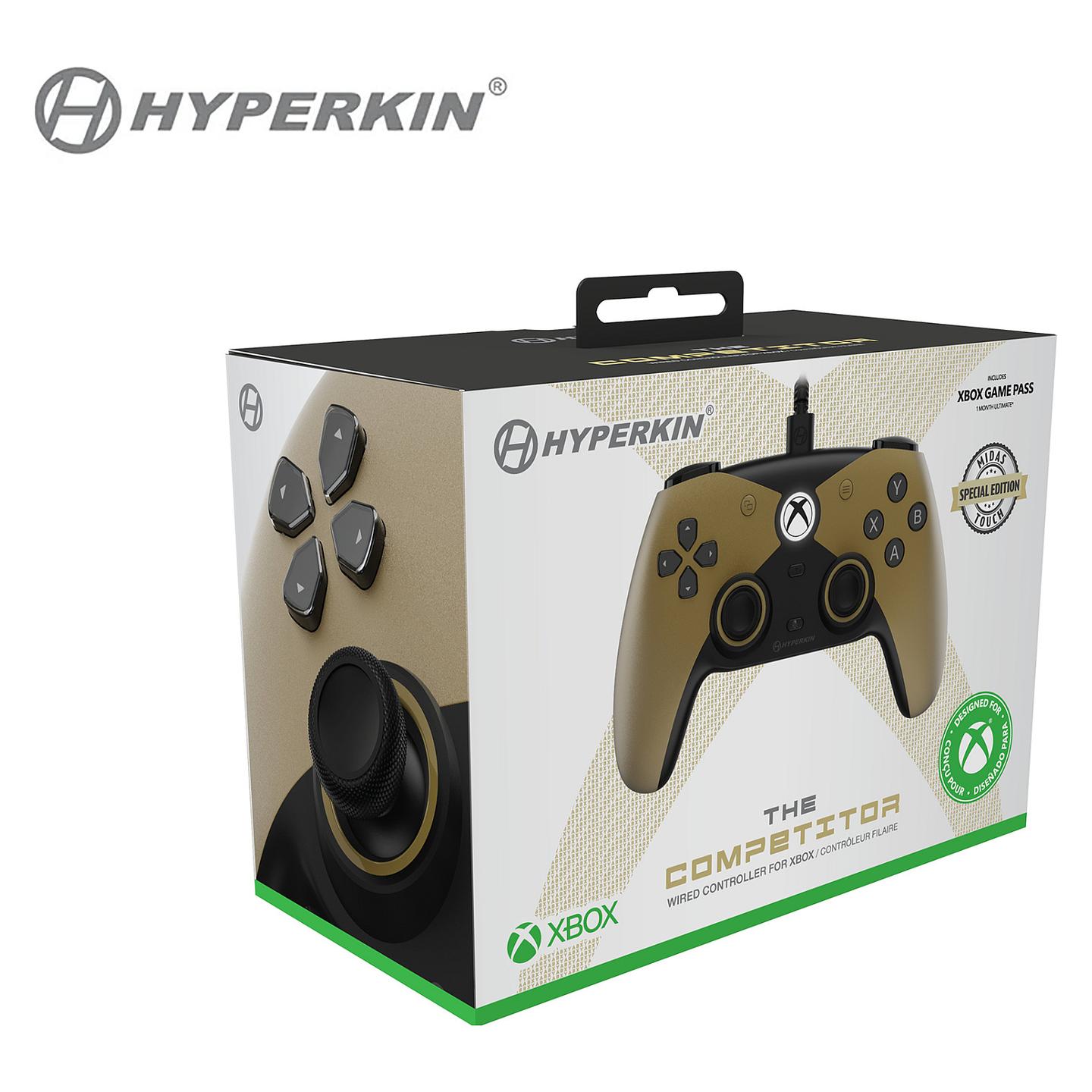 Kontroller për PC / Xbox Hyperkin The Competitor / Wired / Hall Effect / 2 Butona të Programueshëm – Ari/Zezë - 2