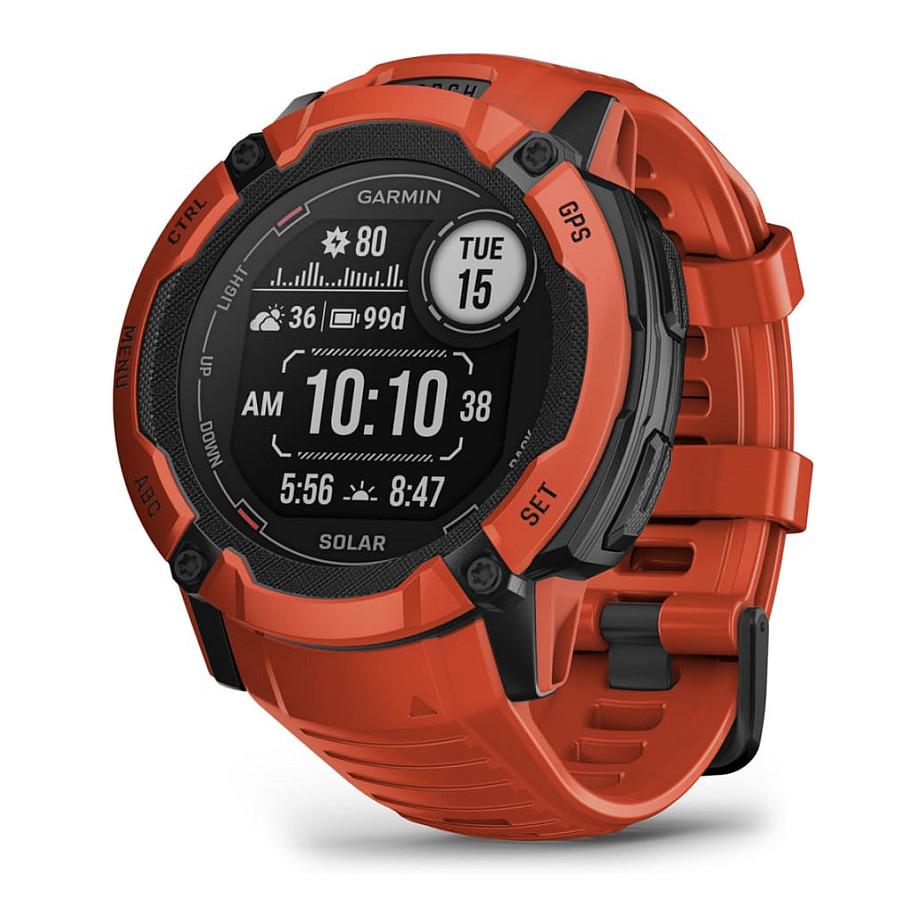 Orë e Mençur Garmin Instinct 2X Solar, GPS Multi-Band, Karikim Solar, Fener LED, Garmin Pay, 10 ATM - Kuqe