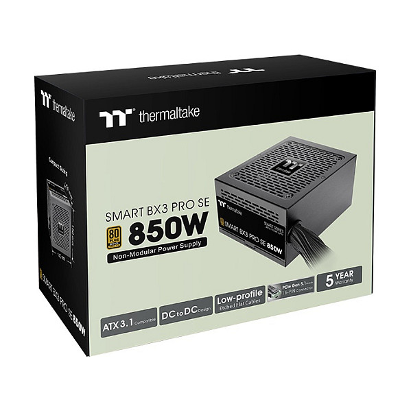 Furnizues Energjie Thermaltake Smart BX3 Pro SE / 850W / ATX 3.1 / 80 PLUS Bronze / Non-Modular - Zezë - 9