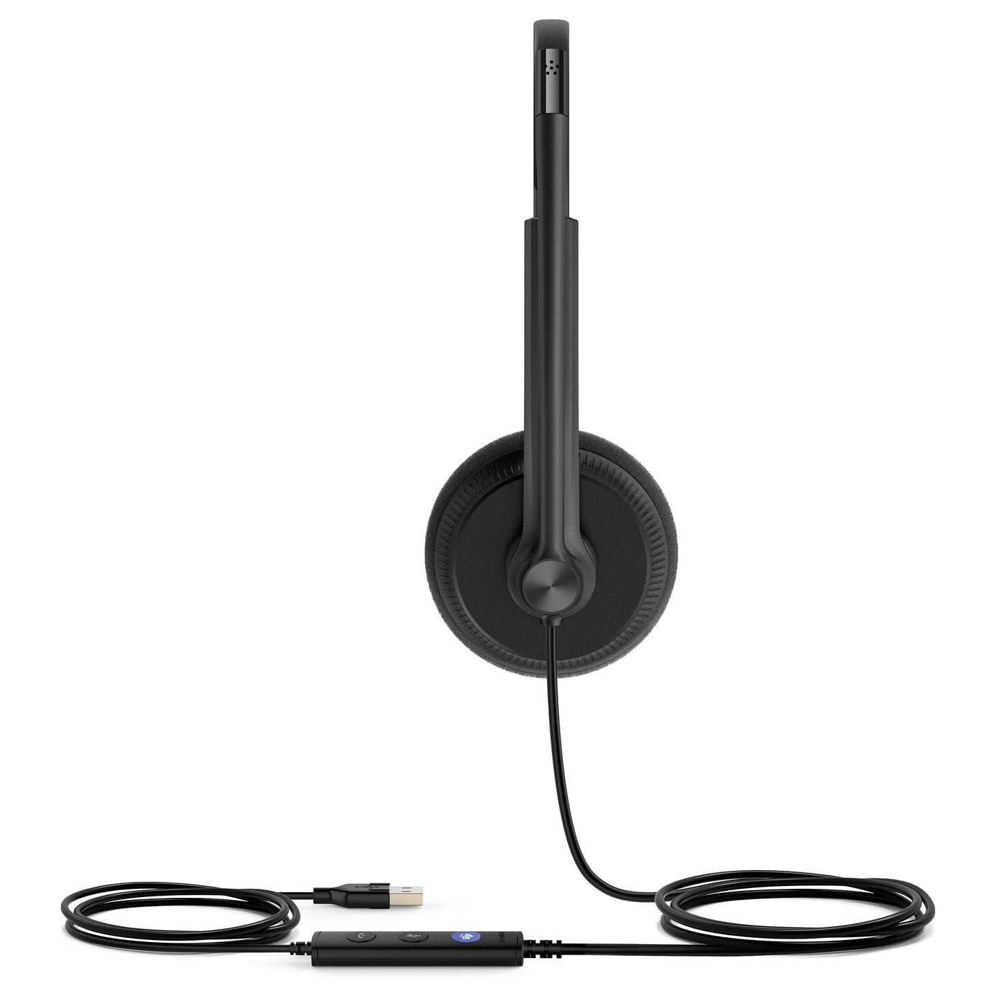 Kufje me kabllo Yealink UH34 Lite Dual Teams / USB-A / Stereo / 28mm / Microsoft Teams / Mikrofon me reduktim të zhurmës - Zezë - 3