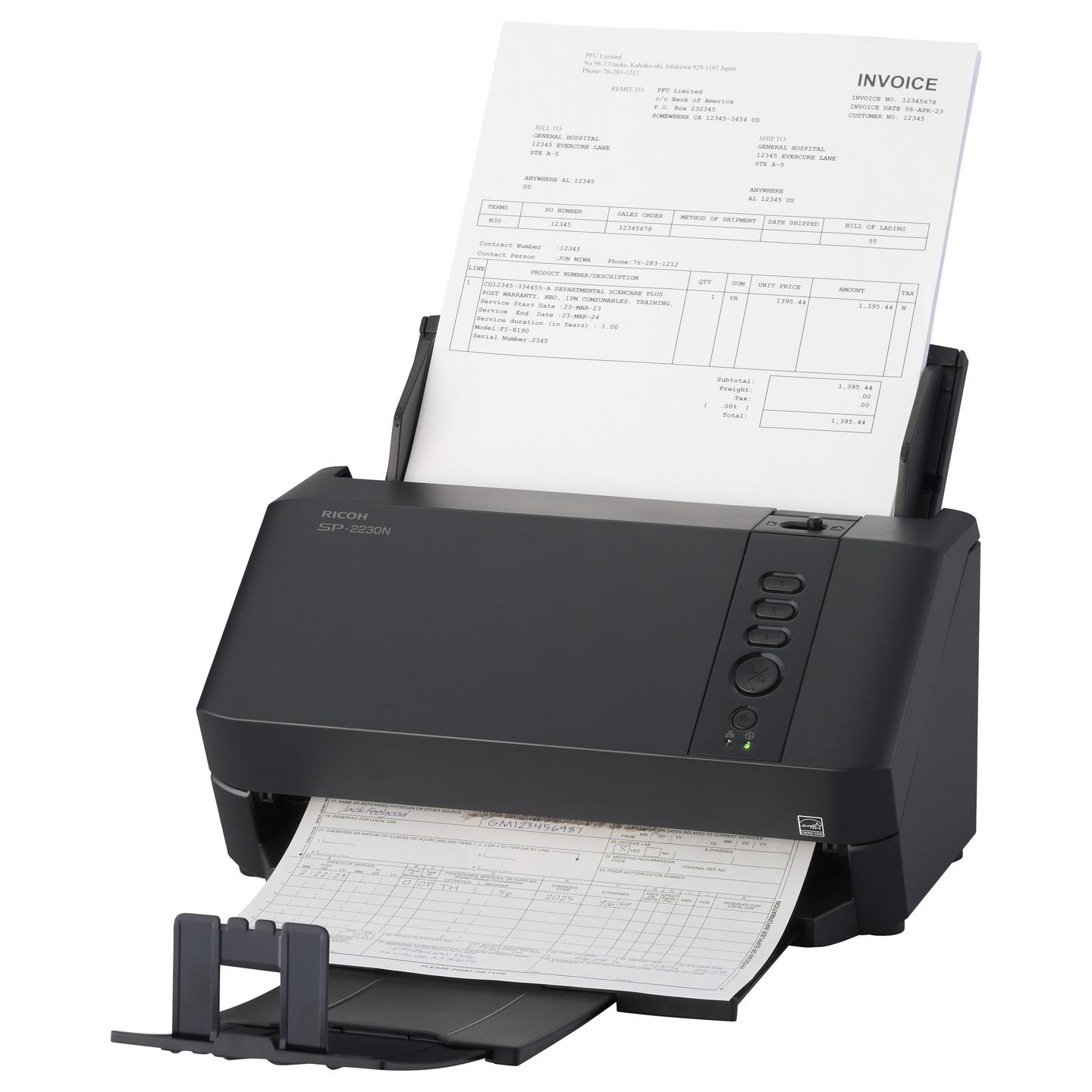 Skaner RICOH SP-2230N / A4 / Duplex / 600 DPI / 30 ppm / 60 ipm / ADF 80 Fletë / USB / Ethernet - Zezë - 4