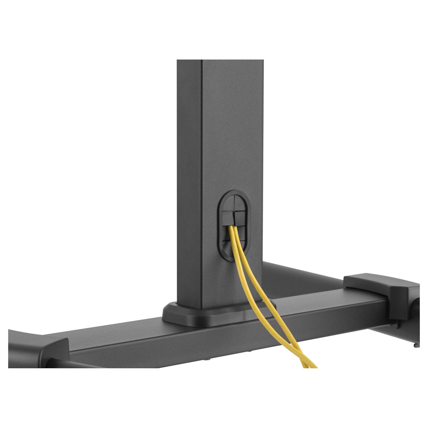Mbajtëse për TV Equip 650607 , 32–55" , deri 35kg , me rrota , lartësi e rregullueshme , e pjerrët ±10° , VESA 100x100–400x400 - Zezë - 4