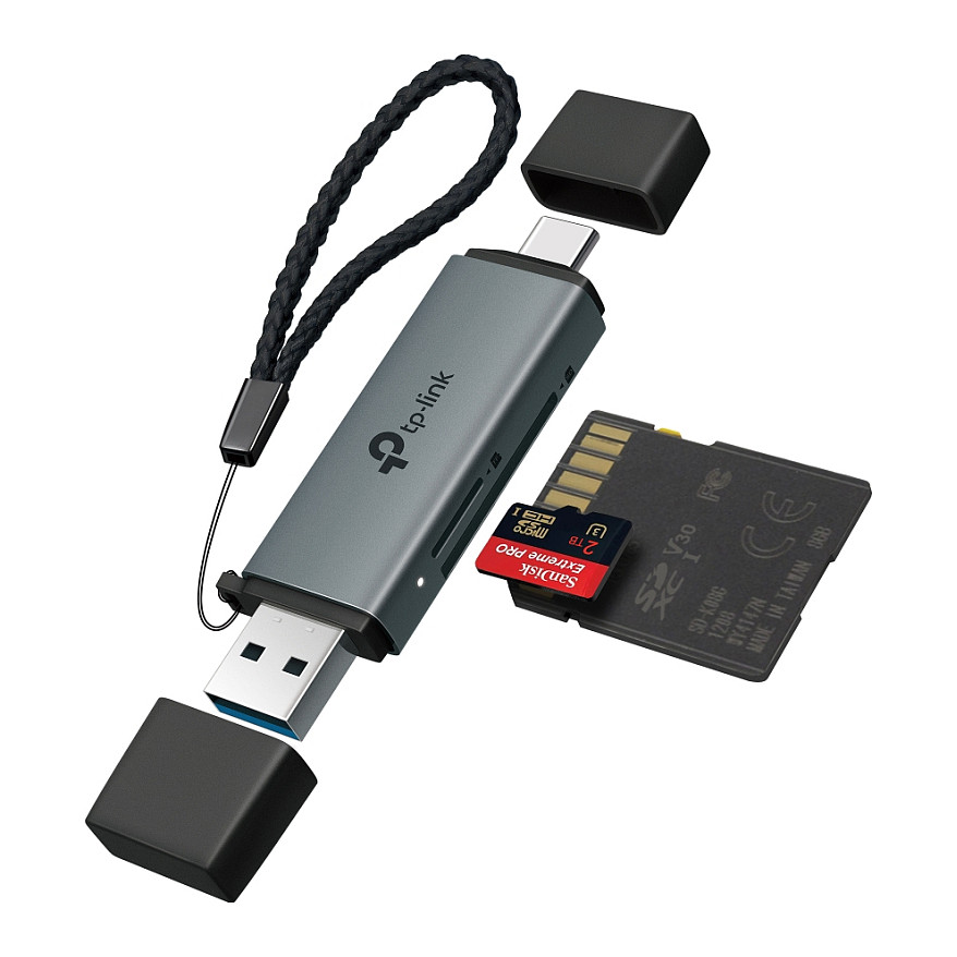 TP-Link UA430D USB 3.0 Card Reader / SD + microSD / UHS-I / Type-C + Type-A / 5Gbps / 2TB - 2