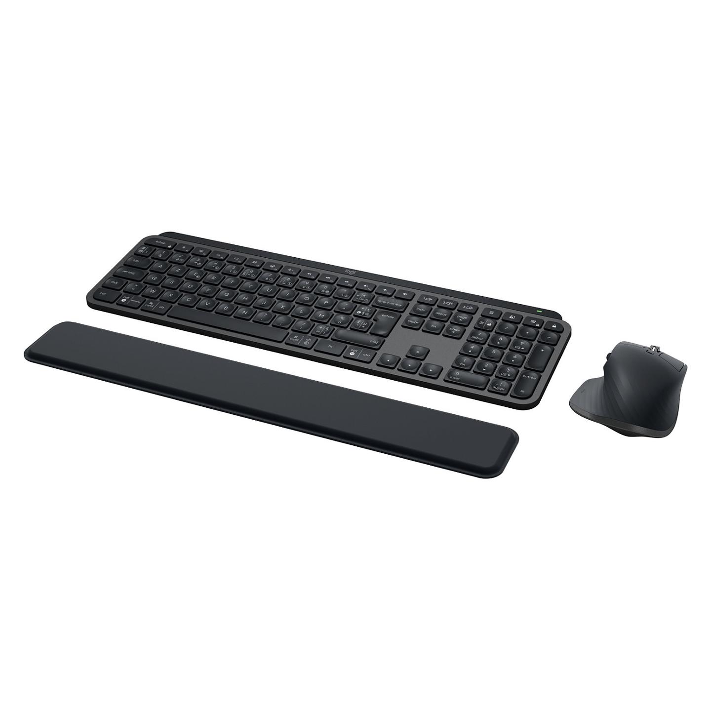 Combo (Tastierë & Maus) Logitech MX Keys Combo Gen 2, AZERTY Francez, Full Size, Logi Bolt + Bluetooth, 8000 DPI - Grafit