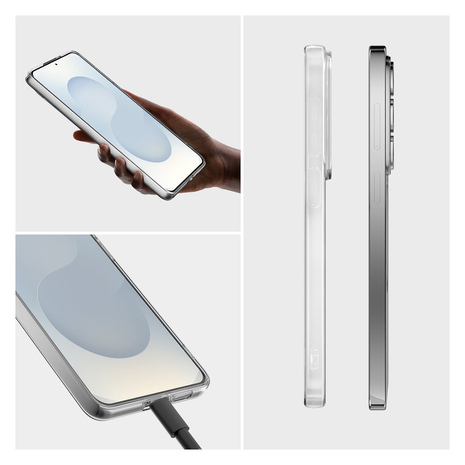 Aksesorë për telefon 4smarts 541739 / Case + Mbrojtëse për ekran / Samsung Galaxy S26 / 360° Protection Set - Transparente - 3