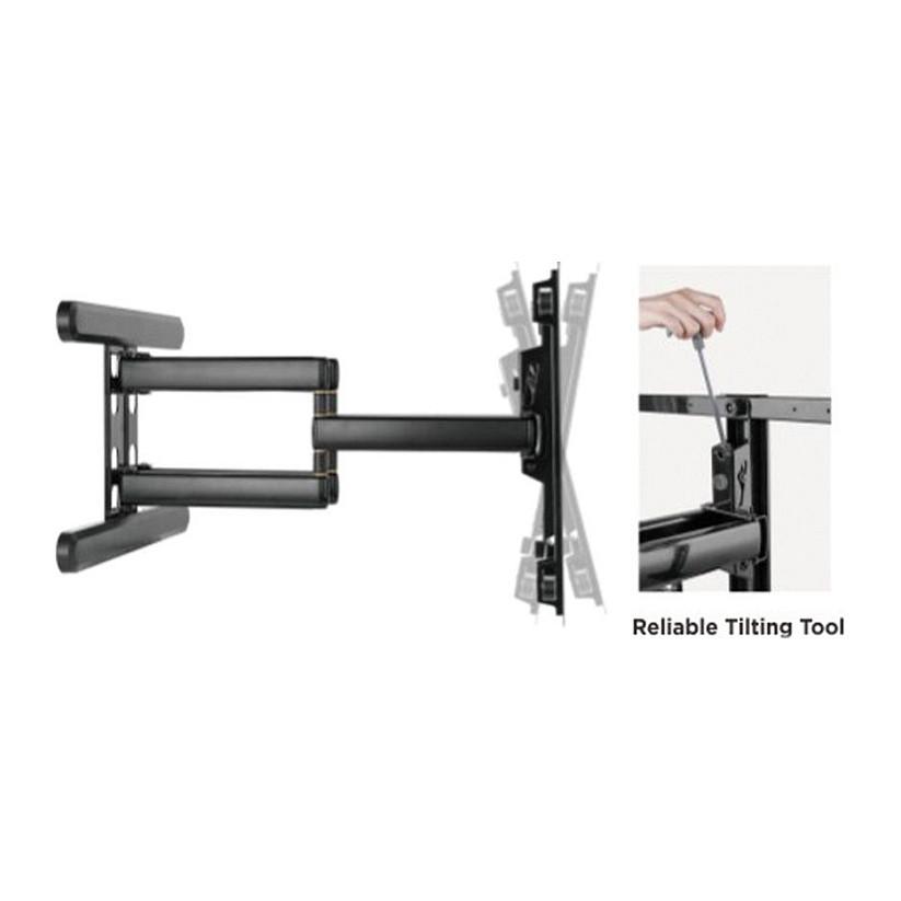 Mbajtëse për TV ROLINE / 37″–80″ / deri në 70 kg / Lartësi te Rregullueshme / e Rrotullueshme - Zezë - 12