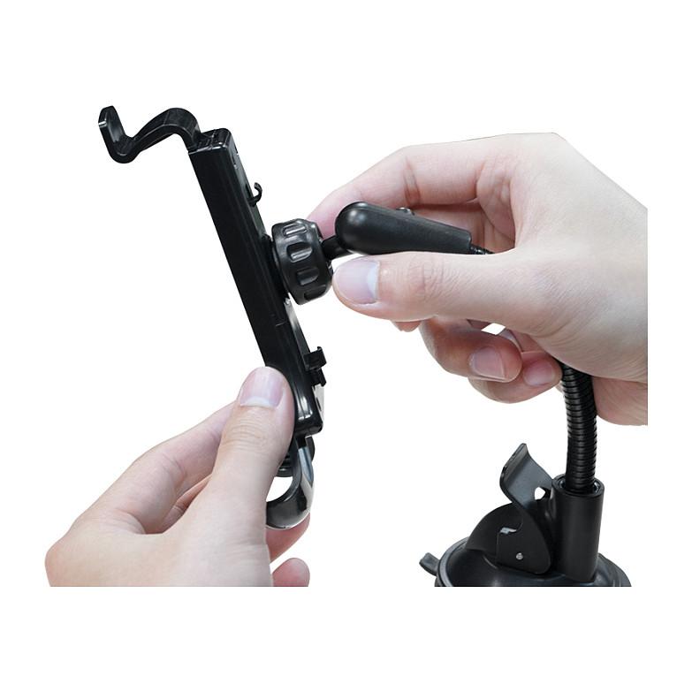 Mbajtës telefoni LogiLink AA0102, për veturë, 4"-6", 360°, për xhamin e përparmë - Zezë - 7
