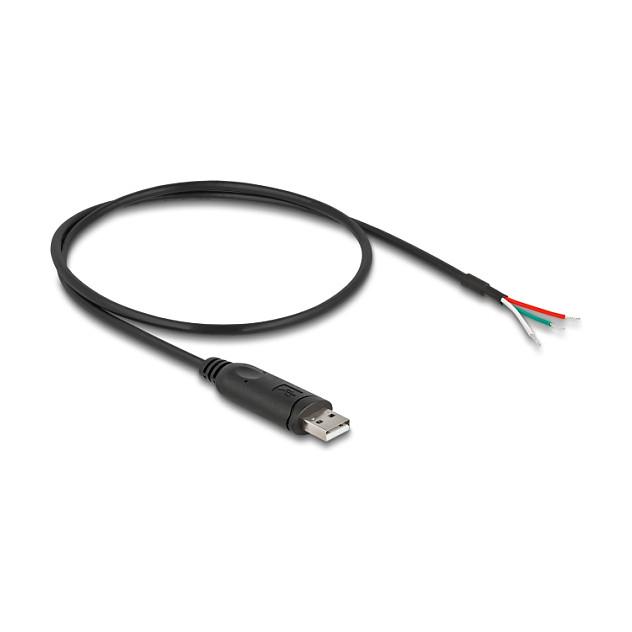 Kabllo USB DeLOCK 64242, USB-A në RS-485, 0.5m, USB 2.0, 921.6 Kbps - Zezë - 2