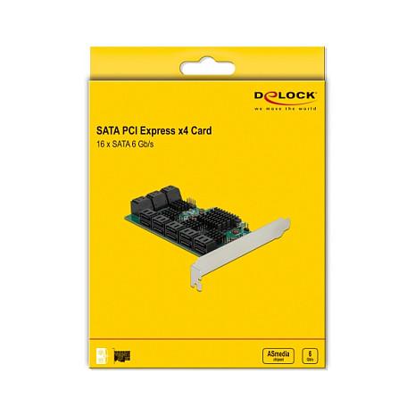 Kartë Zgjerimi PCI Express Delock 90073 / PCIe 3.0 x4 / 16x SATA 6Gbps - 4