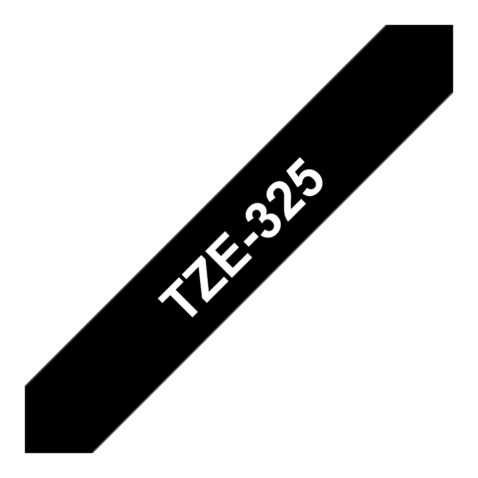 Label Brother TZe-325 Laminated Tape Original / 9mm x 8m – Bardhë / Zezë