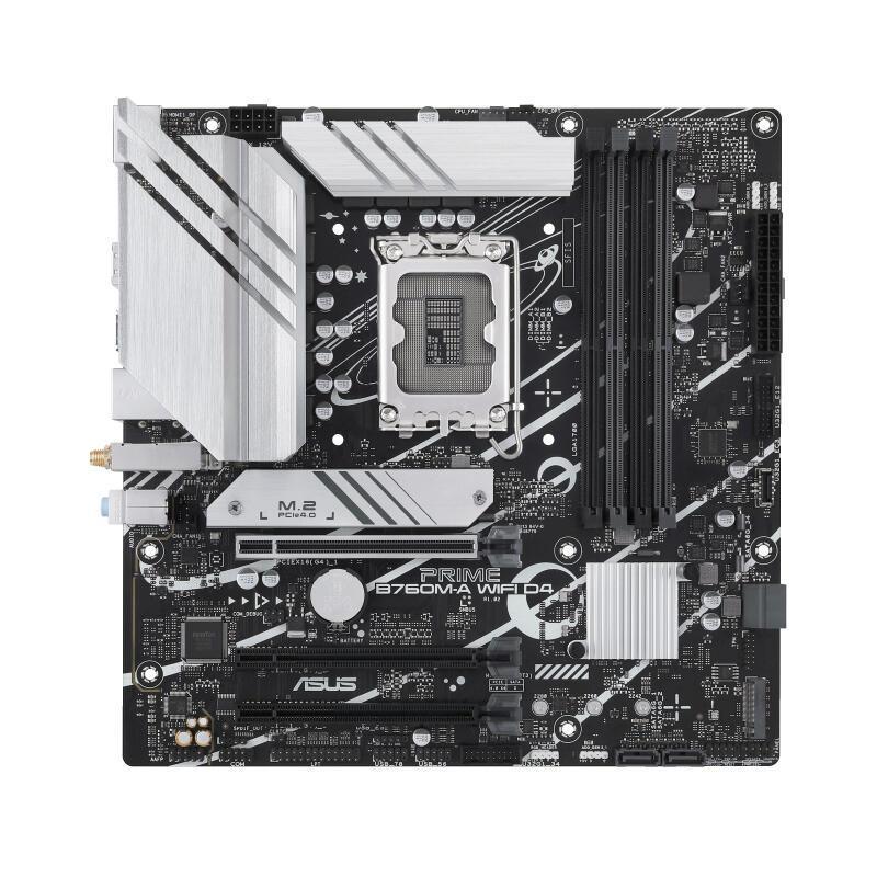 Pllakë Amë ASUS PRIME B760M-A WIFI D4 / Intel B760 / LGA 1700 / mATX / DDR4 / PCIe 4.0 / Wi-Fi 6 - 3