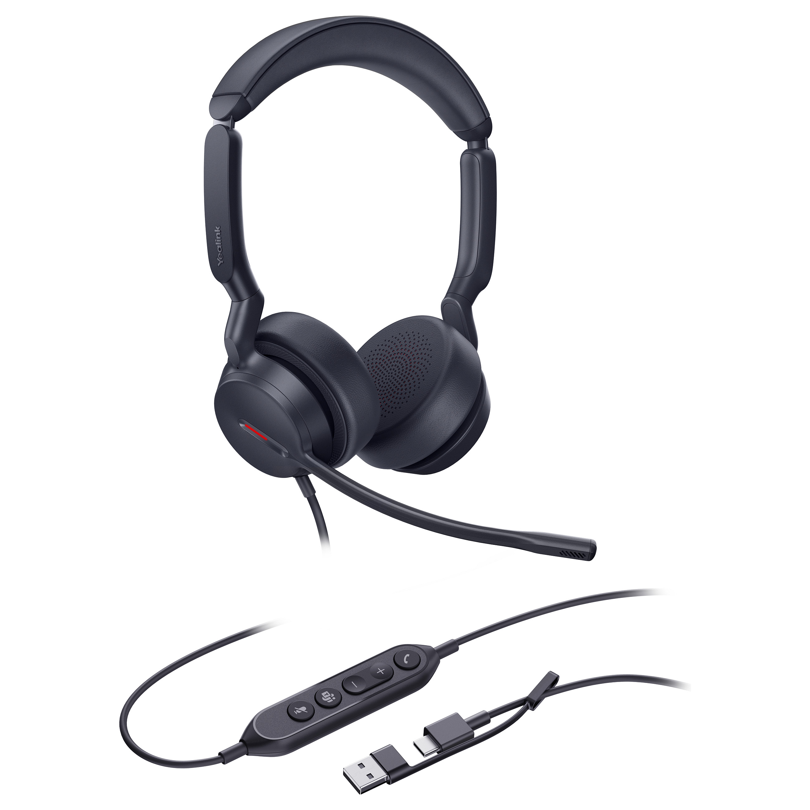 Kufje me kabllo Yealink UH44 Dual Teams / USB-C | A / Business Headset / 2 Mikrofona – Zezë - 2