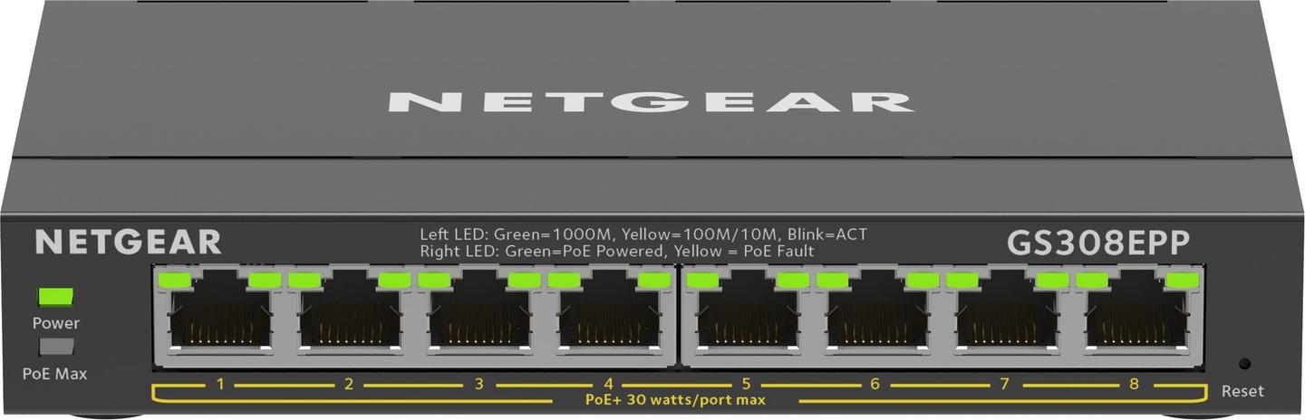 Switch Netgear Essentials GS308EPP / GS308EPP-100PES / 8x Gigabit PoE+ / 123W – Zezë