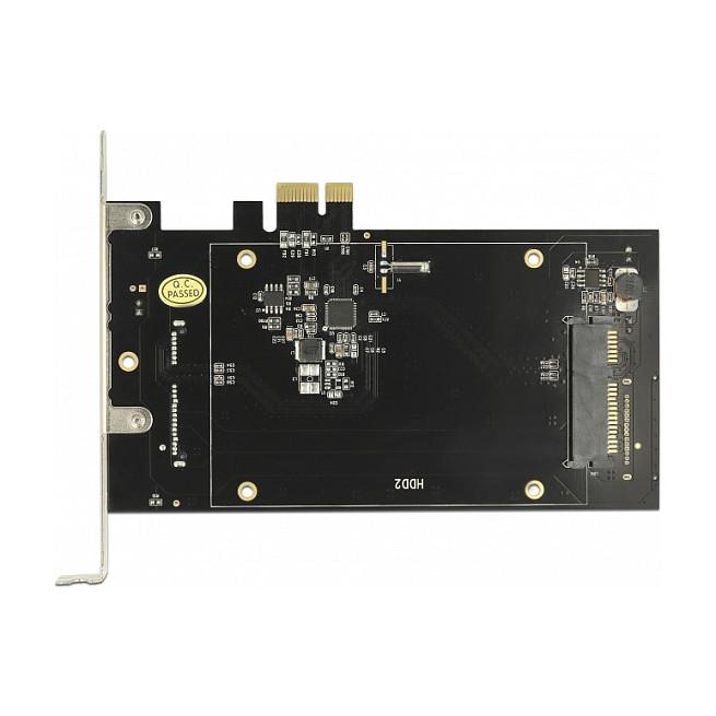 Kartë Zgjerimi Delock 90349, PCI Express 2.0 x1, 2x SATA 22-Pin, deri në 6Gbps, ASMedia ASM1061, për HDD/SSD 2.5" - 6