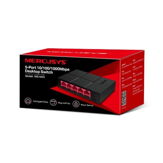 Switch Mercusys MS105G / 5-Porte 10/100/1000Mbps / Desktop - Zezë - 3