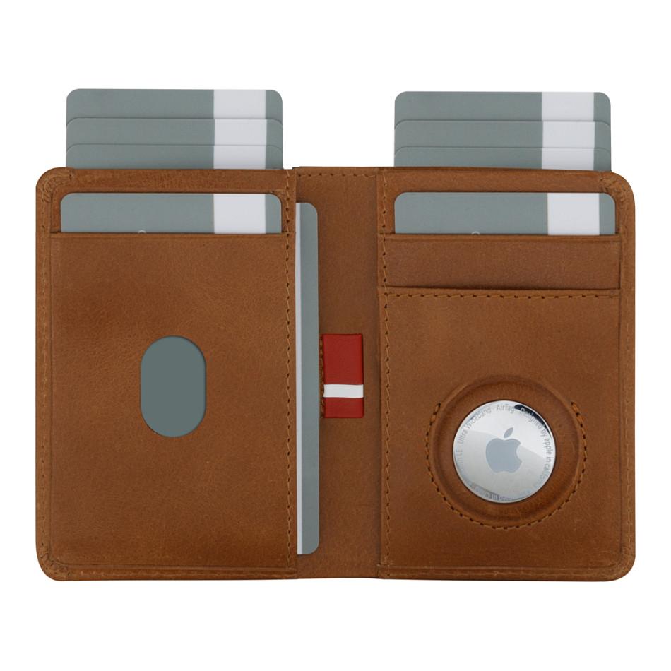 Kuletë për AirTag dbramante1928 Billund AirTag Slim / Full-Grain Leather / RFID Protection / 8 Cards + Notes / Magnetic Closure - Kafe - 2
