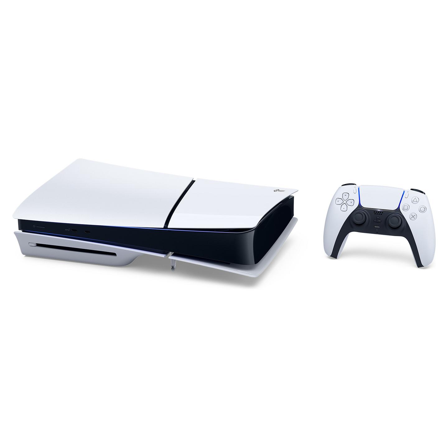 Sony PlayStation 5 Slim, Disc Edition, 1TB SSD, 8K, 120Hz, 1× DualSense - Bardhë/Zezë - 2
