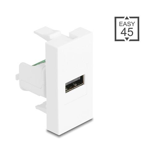 Modul USB DeLOCK Easy 45 90911, USB 2.0 Type-A Femër në Terminal Bllok me 5 Pina, 22,5 × 45 mm – Bardhë - 2
