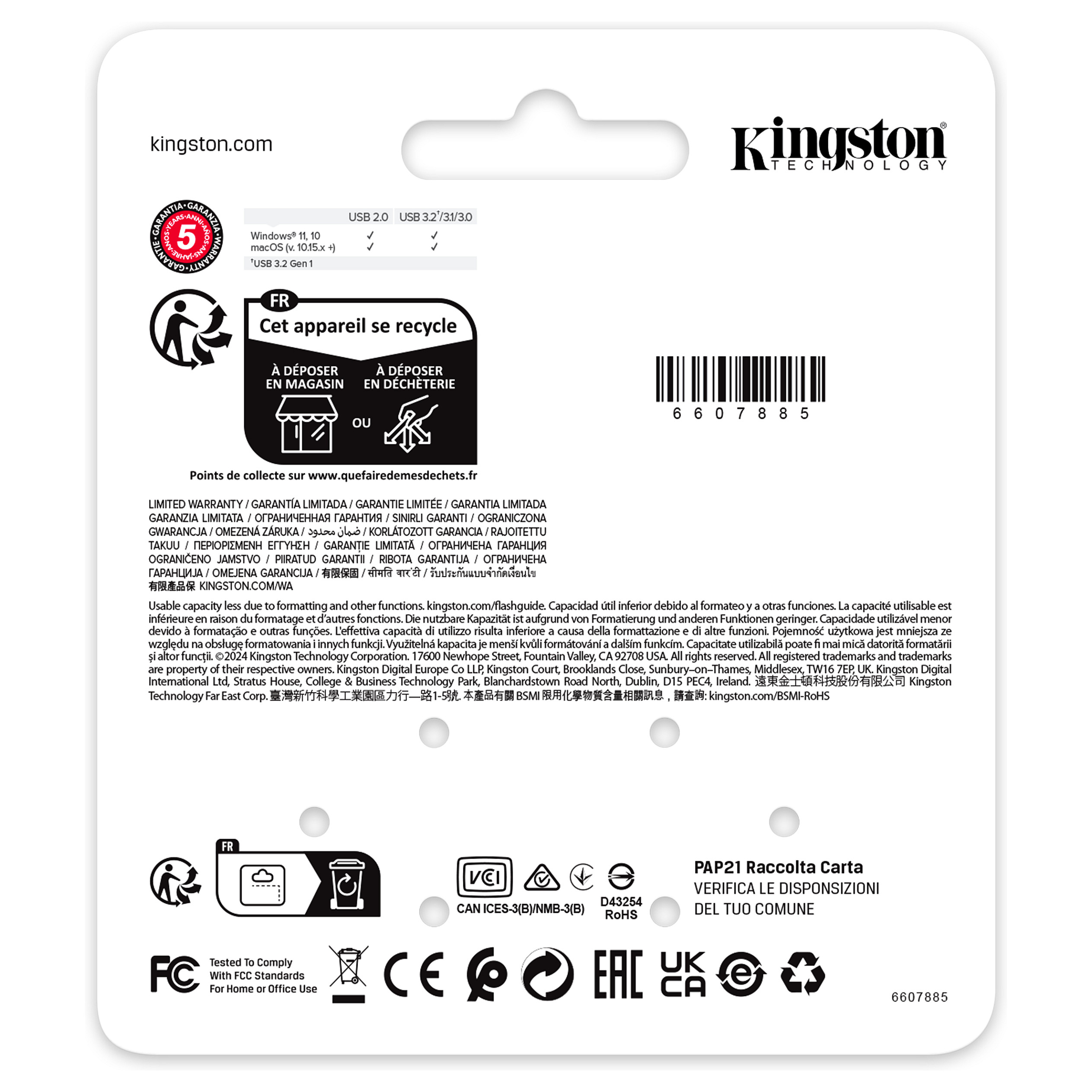 USB Flash Drive Kingston Technology DataTraveler SE9 G3 / 64GB / USB Type-A / USB 3.2 Gen 1 - Zezë - 5