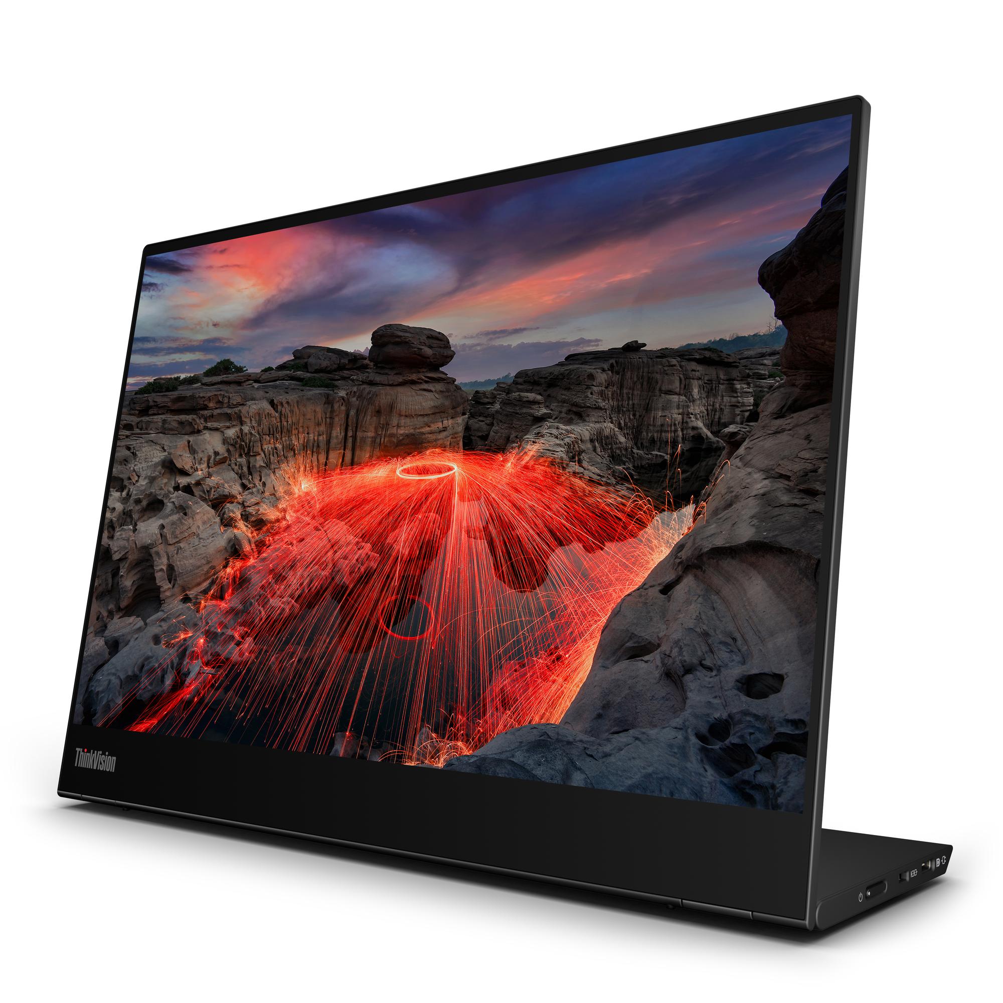 Monitor Portativ Lenovo ThinkVision M14t Gen 2 / 14" / WUXGA IPS Touch / 60Hz / 8ms / USB-C - Zezë - 2