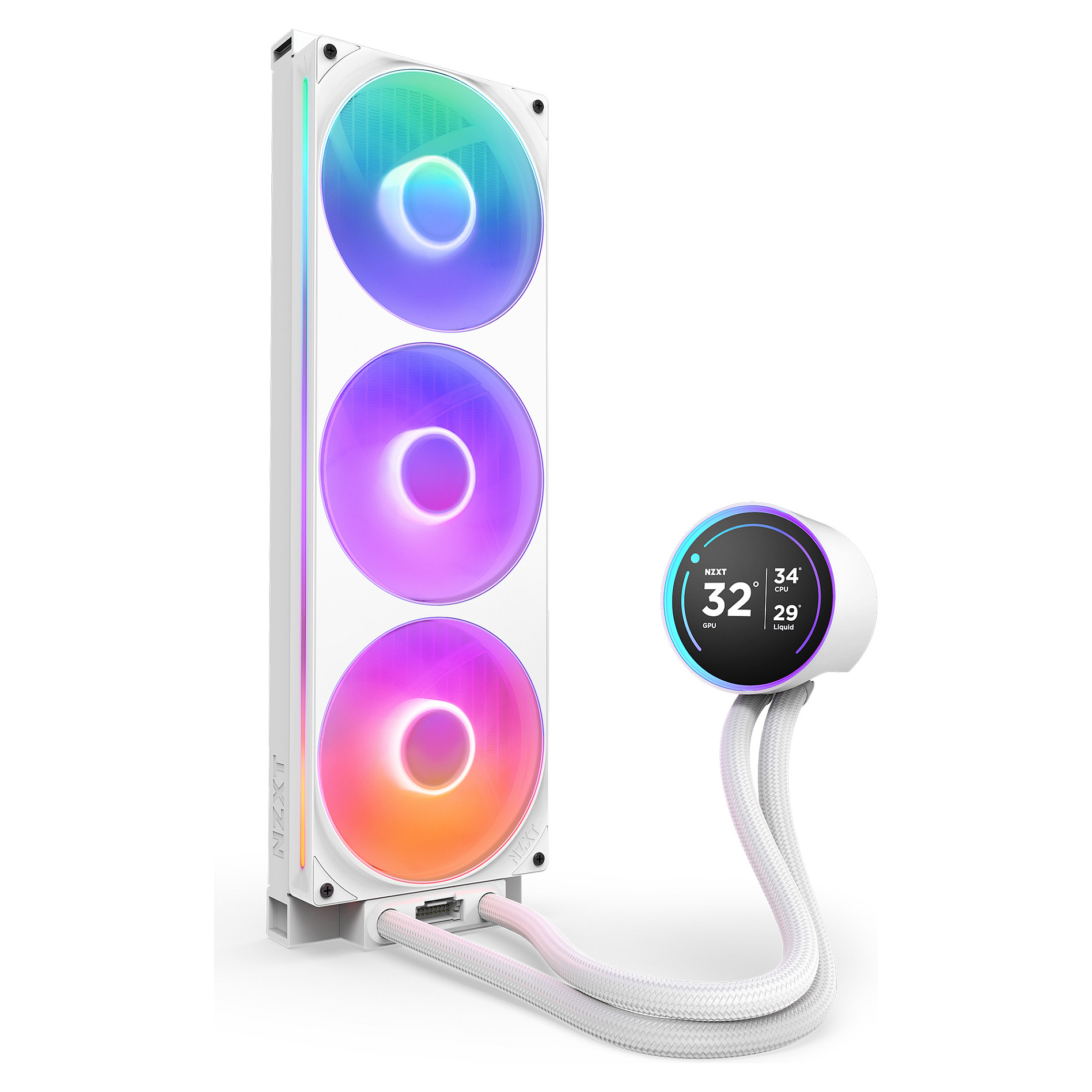 Ftohës për Procesor NZXT Kraken Elite 420 RGB / 420mm / AIO / RGB / LCD - Bardhë - 3