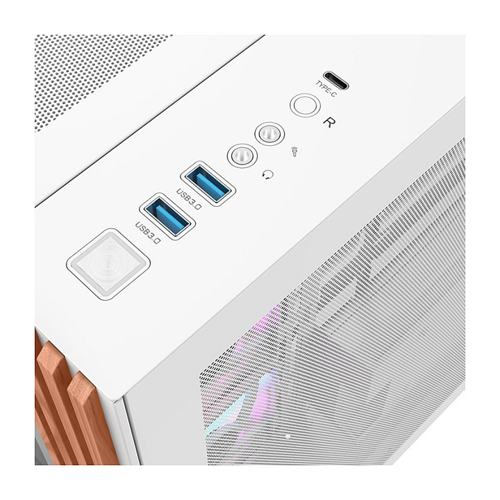Kasë PC Thermaltake View 380 WS ARGB / Midi Tower / ATX / 4x 120mm ARGB Fan / Tempered Glass - Bardhë - 6