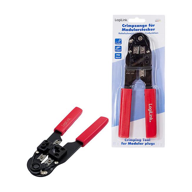 Pincë Krimpuese LogiLink WZ0004, RJ45 8P8C, CAT5, CAT6, CAT6A, me Prerës dhe Zhveshës Kabllosh - Zezë/Kuqe - 7