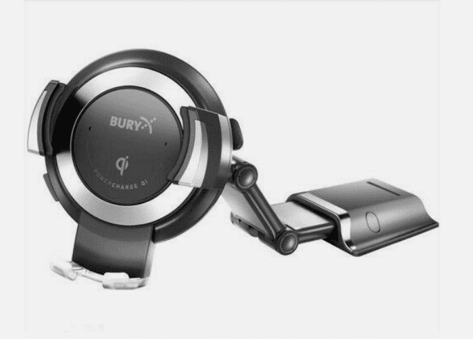 Mbajtës dhe Karikues Telefoni për Veturë Bury PowerKit Qi / 5W / 60–90mm - Zezë - 5