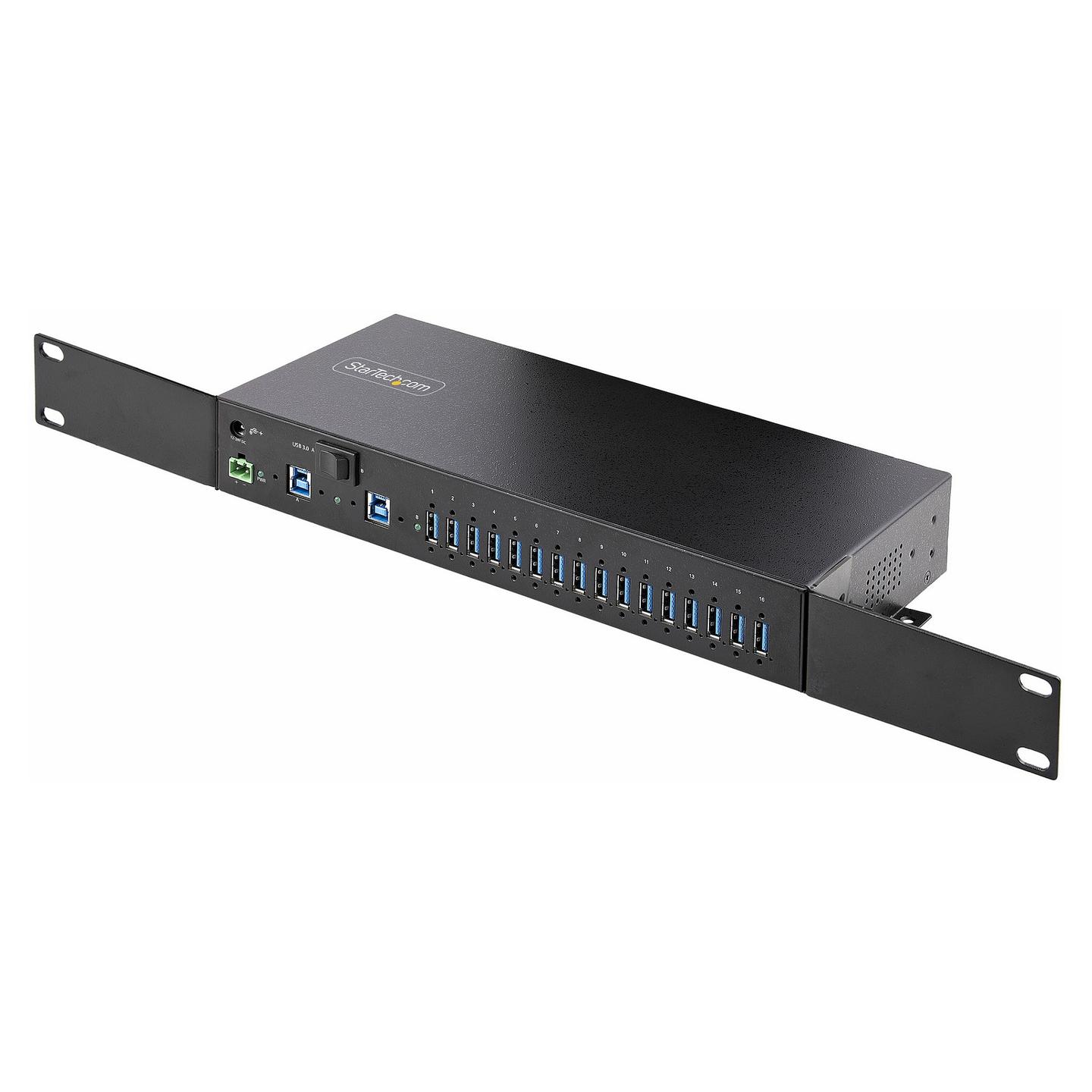 Hub USB StarTech.com S5G16AINDS-USB-A-HUB, 16 Porta, USB 3.2, 5Gbps, 2x Host, Metal - Zezë - 7
