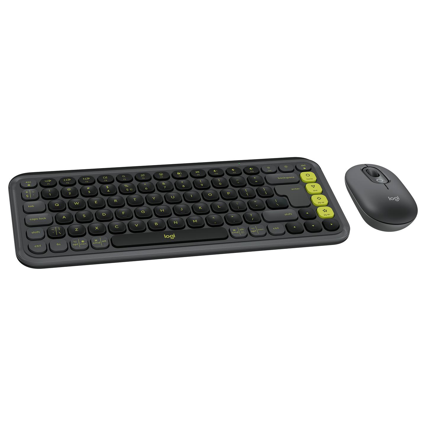 Combo (Tastierë & Maus) Logitech POP Icon Combo, Wireless, Bluetooth, QWERTY US International, 86 Taste, 3 Butona - Grafit, Gjelbër - 3
