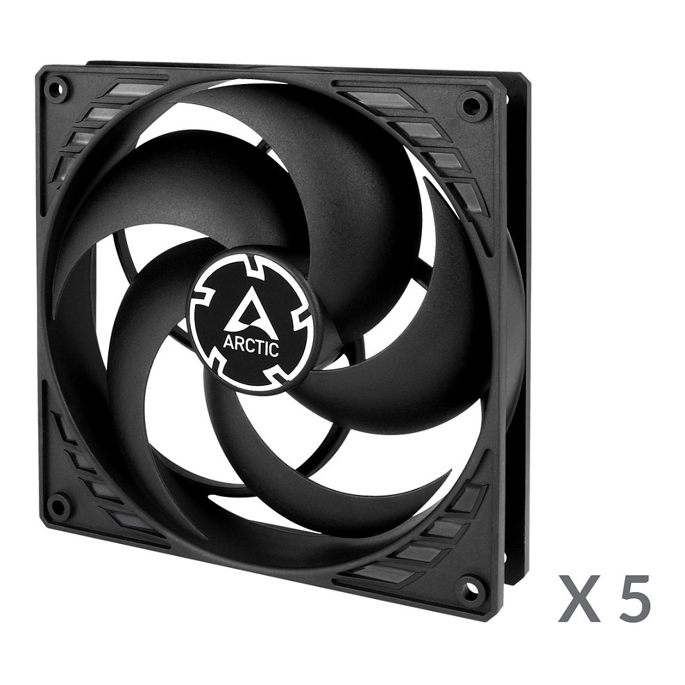 Ftohës për Kasë ARCTIC P14 / 140mm / 1700 RPM / 3-Pin / 5-Pack – Zezë - 2