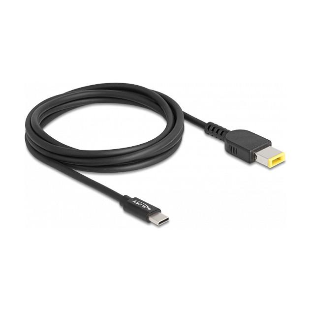 Kabllo USB DeLOCK 87970, USB Type-C në Lenovo 11.0 x 4.5 mm, 20 V, 3 A, 1.5 m - Zezë - 2
