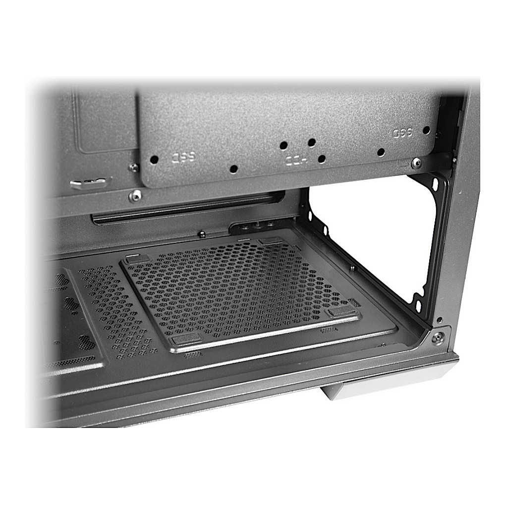 Kasë PC Inter-Tech IT-3503 Airstream / Midi Tower / eATX / ATX / 2x 200mm ARGB Fan / 1x 3.5" + 3x 2.5" Bay / Tempered Glass / USB-C - Zezë - 13
