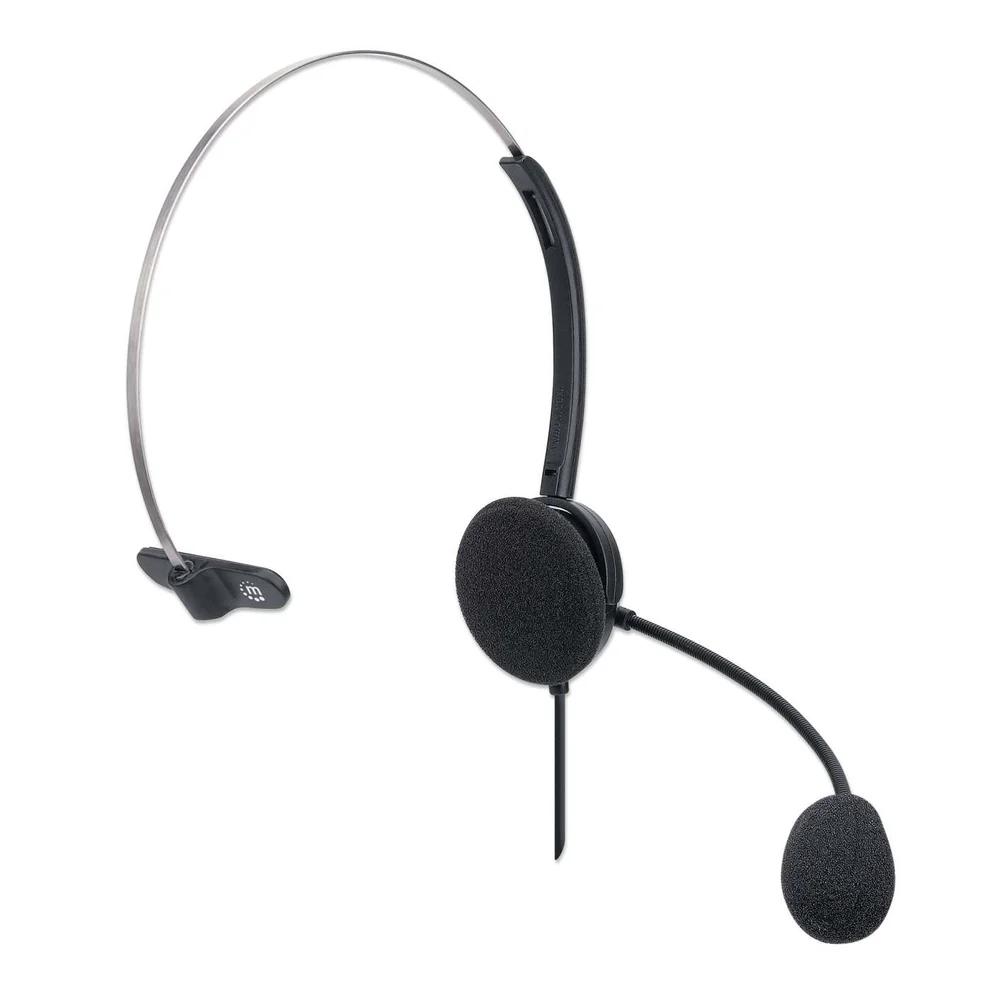 Kufje me kabllo Manhattan Mono USB Headset 179867 / USB-A / Mono / 1.5 m - Zezë - 2