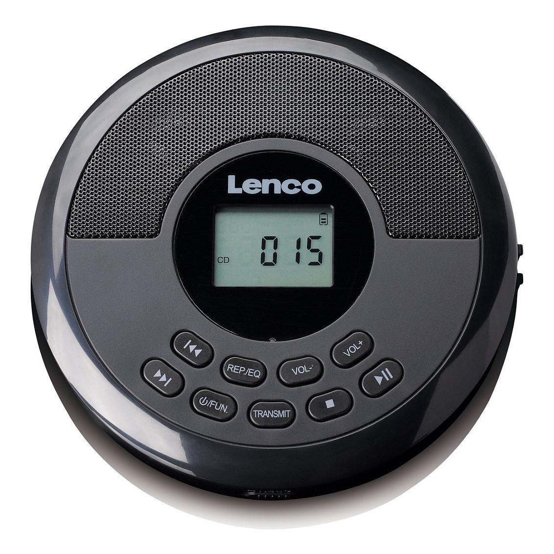 CD Player portativ Lenco CD-340BK, DAB+, FM, Memorie kundër goditjeve 40 s, Ekran LCD, Dalje për kufje 3,5 mm, Bluetooth - Zezë