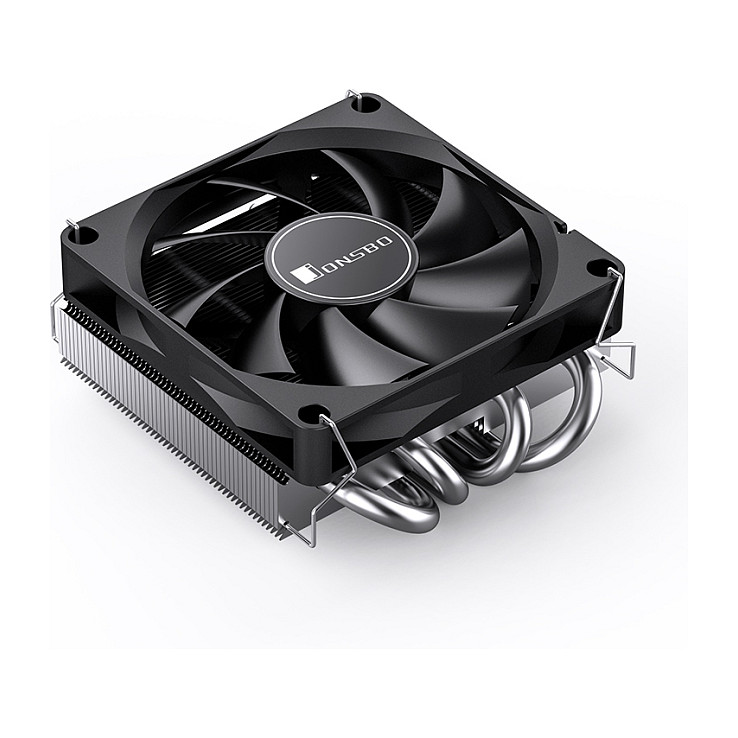 Ftohës për Procesor Jonsbo HP-400S / Low-Profile / Top-Blower / 160W TDP / 4×6mm Heatpipe / 90mm PWM Fan / LGA115x/1200/1700/1851 / AM4/AM5 – Zezë