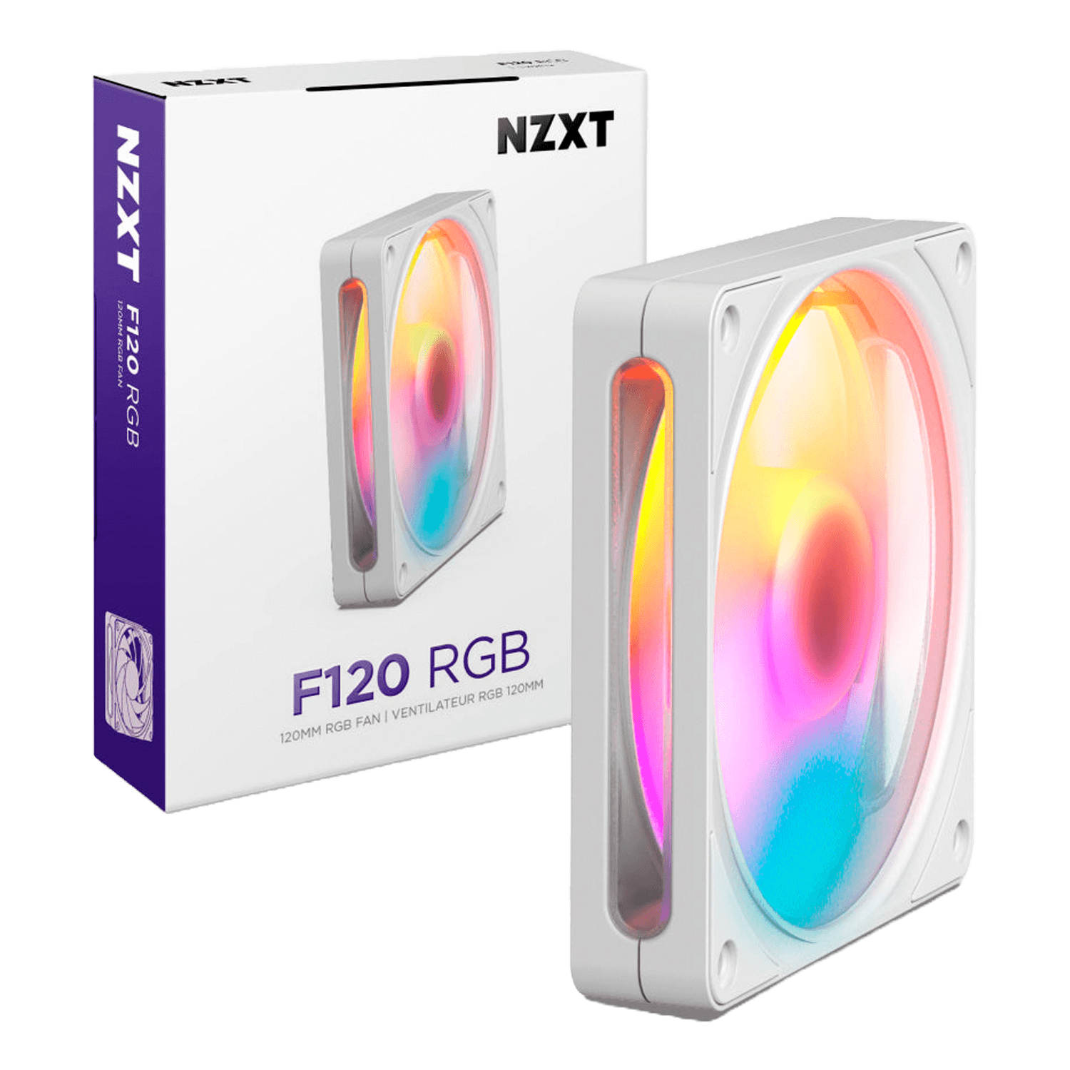 Ftohës për Kasë NZXT F120 Core / 120mm / 500-1800 RPM / ARGB / PWM – Bardhë - 2