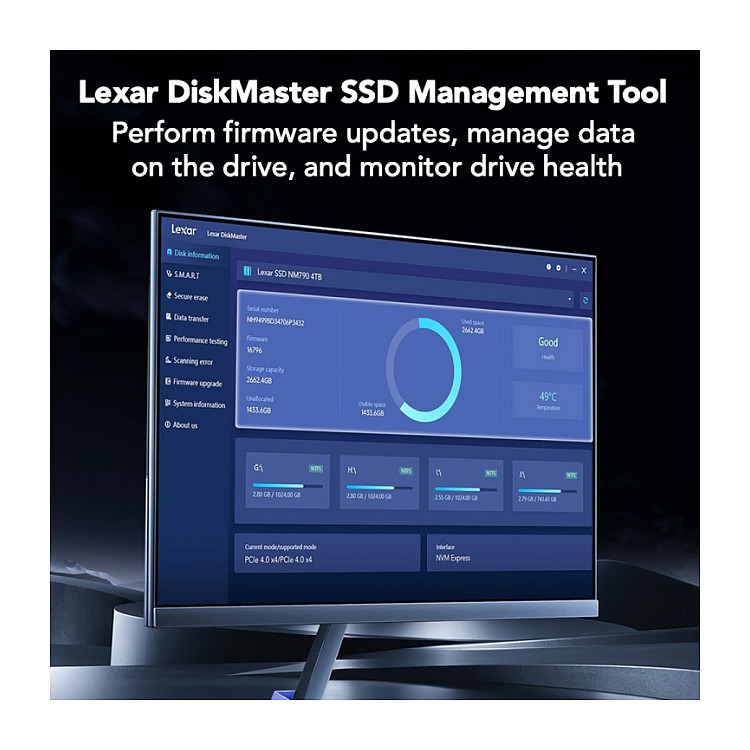 SSD e Brendshme Lexar NQ780 / 1TB / M.2 2280 / PCIe 4.0 x4 NVMe - 6