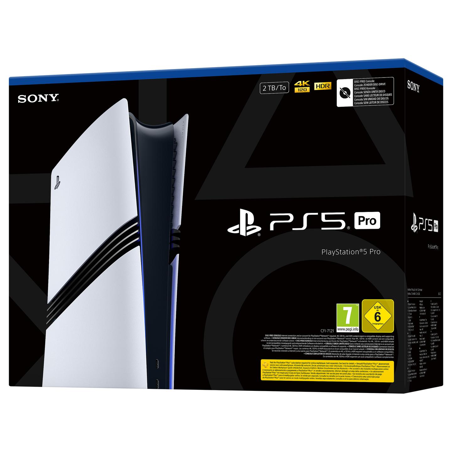 Sony PlayStation 5 Pro, 2TB SSD, 8K, 120Hz, Ray Tracing, 1× DualSense - Bardhë/Zezë - 9