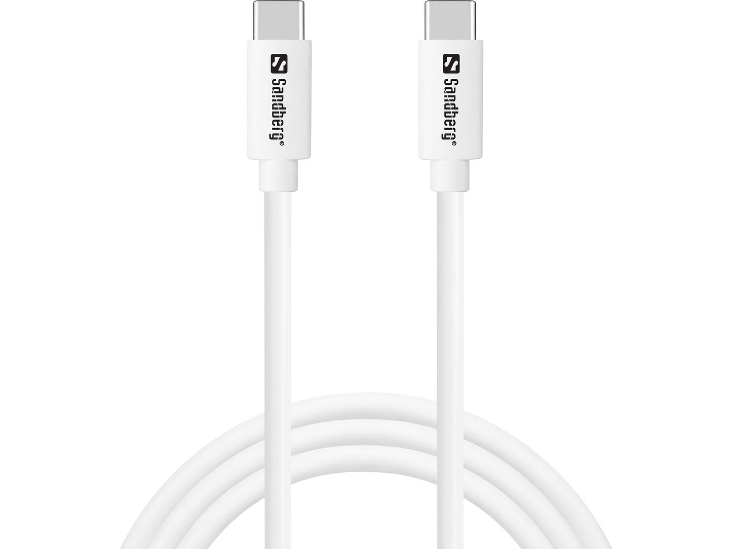 Kabllo & Adapter Sandberg / USB-C / 20W PD / 1m - Bardhë - 3