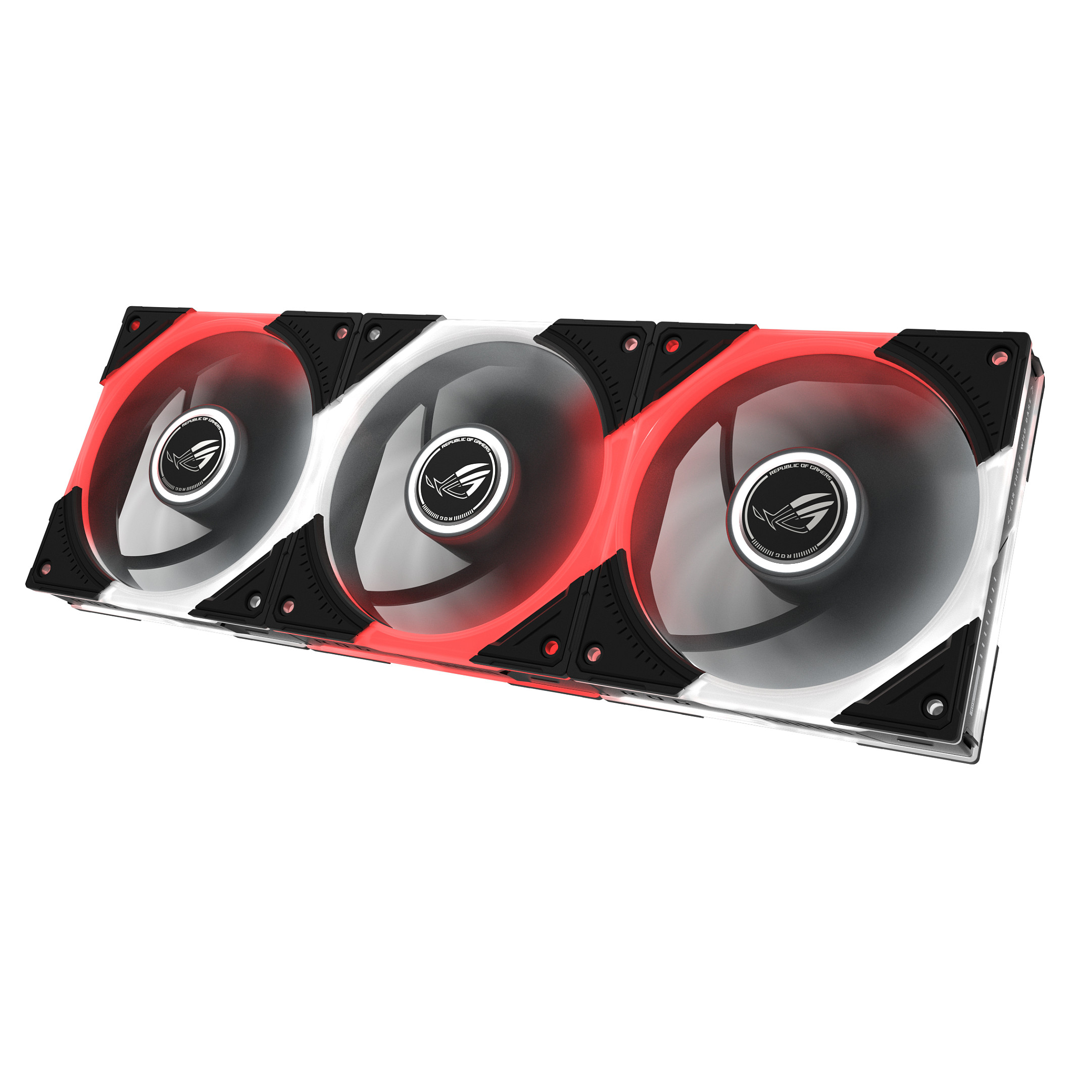 Ftohës për Kasë ASUS ROG Eurux GR120 ARGB Reverse / 120mm / 30mm / PWM / 2200 RPM / 70 CFM / ARGB / 3-Pack / ROG Hub – Zezë/Kuqe/Bardhë - 5
