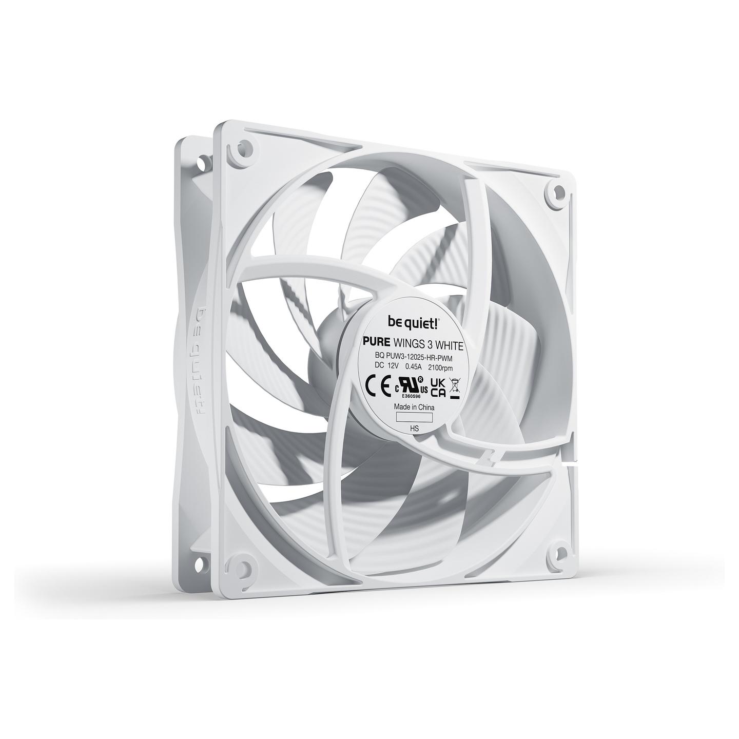 Ftohës për Kasë be quiet! Pure Wings 3 High-Speed / 120mm / 2100 RPM / PWM – Bardhë - 2