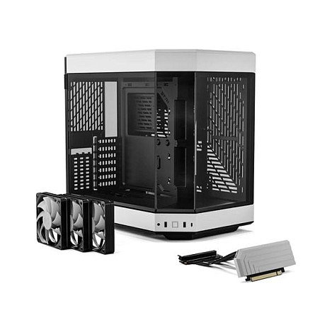 Kasë HYTE Y60 / Mid-Tower / E-ATX / 3x 120mm Fan / Tempered Glass - Bardhë/Zezë - 2