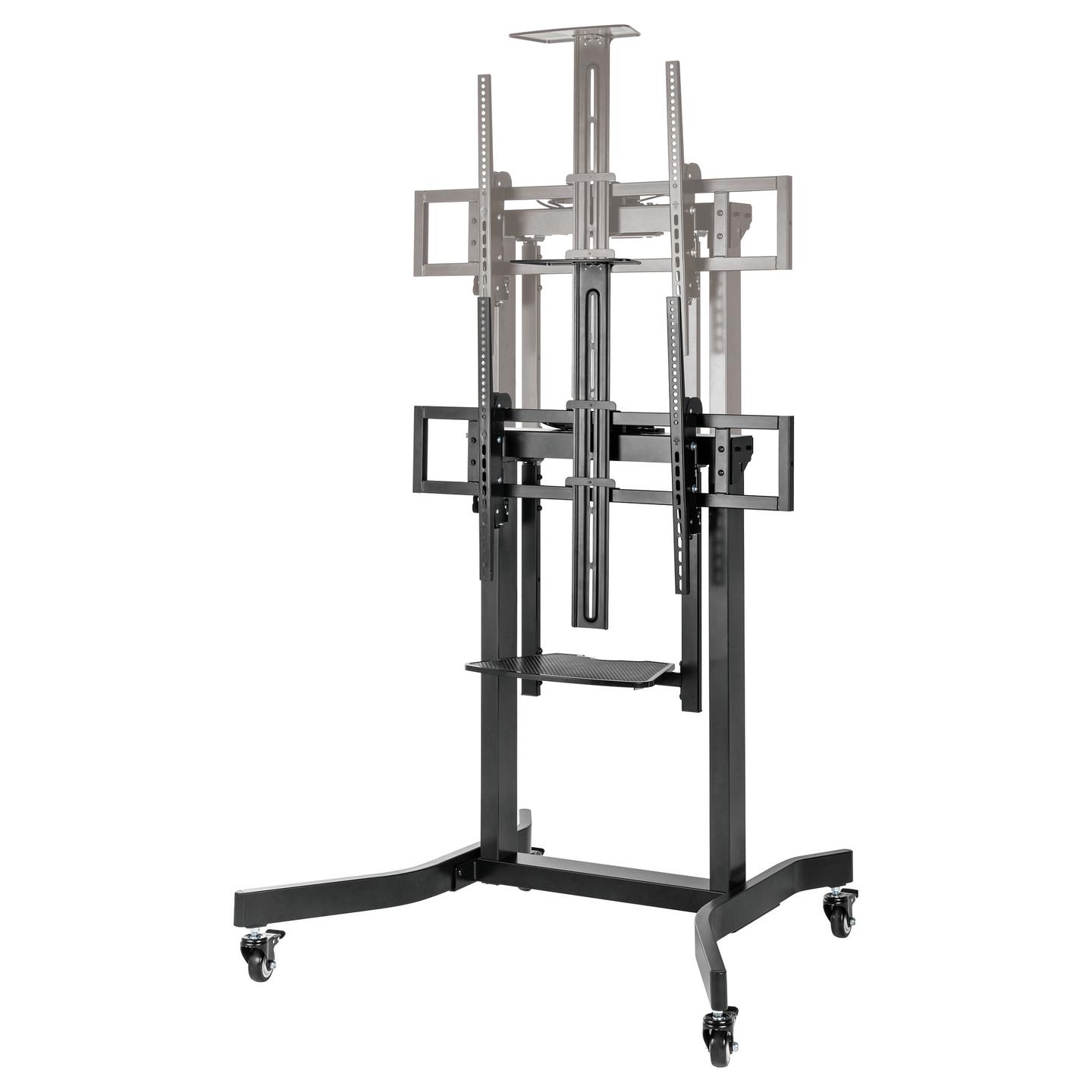 Mbajtëse për TV Equip 650633 , 55–100" , deri 120kg , stativ mobil , me rrota , lartësi e rregullueshme , motorike , VESA 200x200–800x600 - Zezë - 3